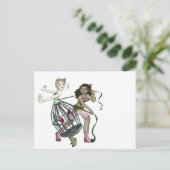 2羽かわいらしの鳥 ポストカード (スタンド正面)