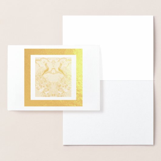 2羽のインド青いクジャクのホログラムカード 箔カード (ディスプレー)