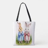 2羽のウサギ トートバッグ (裏面)