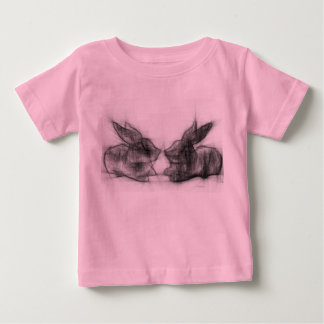 2羽のウサギ ベビーTシャツ