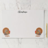 2羽のオスの七面鳥の秋の色の羽離れの ペーパーパッド (インサイチュ)