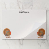 2羽のオスの七面鳥の秋の色の羽離れの ペーパーパッド (折り畳み)