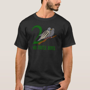 2羽のカメの鳩の歌12の幾日のクリスマス数 Tシャツ