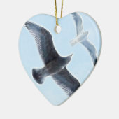 2羽のカモメ セラミックオーナメント (左)
