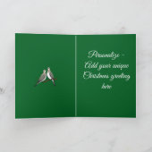 2羽のツルハシボリ カットアウトステンシル レトロスタイル1 シーズンカード (内部)