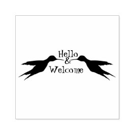 2羽のハミングバード1aゴムスタンプ ラバースタンプ