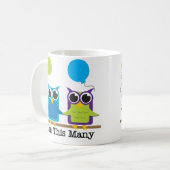 2羽のフクロウ私はこの多数です コーヒーマグカップ (正面左)