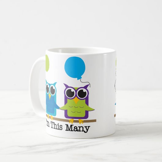 2羽のフクロウ私はこの多数です コーヒーマグカップ (正面左)