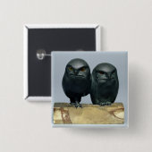 2羽のフクロウ1903-04年 缶バッジ (正面&裏面)