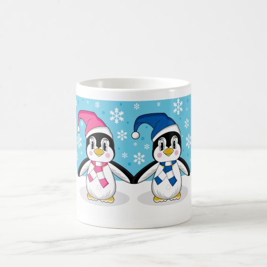 2羽のペンギンのコーヒー・マグ コーヒーマグカップ (中央)