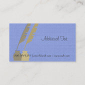 2羽のペン2インク青いN金ゴールド色 名刺 (裏面)