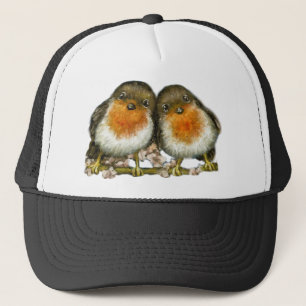 2羽のロビン キャップ