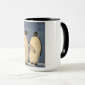 2羽の大人にコウテイペンギンの話すこと マグカップ (正面右)