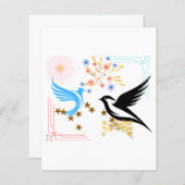 2羽の威厳のある鳥 (正面/裏面)