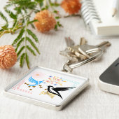 2羽の威厳のある鳥 キーホルダー (側面)