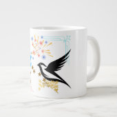 2羽の威厳のある鳥 ジャンボコーヒーマグカップ (正面右)