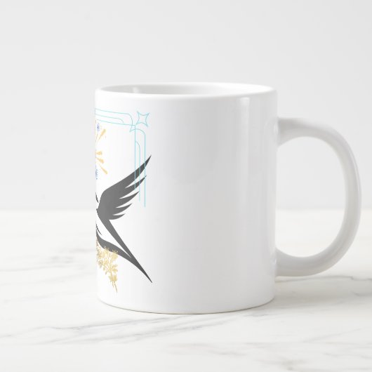 2羽の威厳のある鳥 ジャンボコーヒーマグカップ (右)