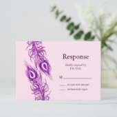 2羽の孔雀の羽 出欠カード (スタンド正面)