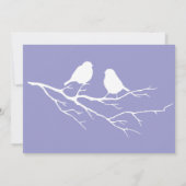 2羽の小さな鳥のカスタムスズメ結婚の色 招待状 (裏面)