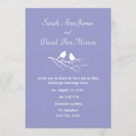 2羽の小さな鳥のカスタムスズメ結婚の色 招待状