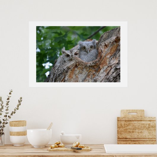 2羽の小love鳥 ポスター (キッチン)