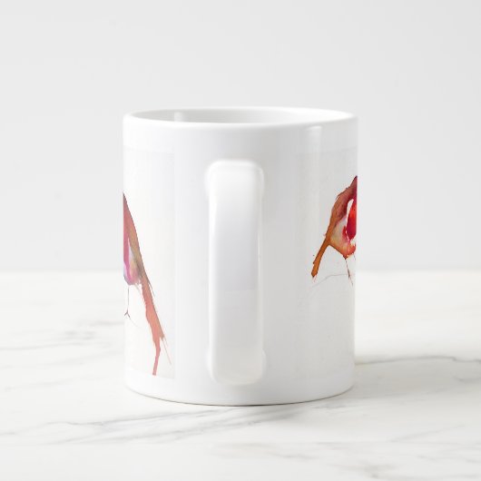 2羽の少しインク鳥2014年 ジャンボコーヒーマグカップ (裏面)