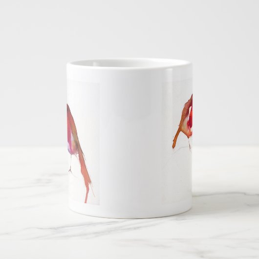 2羽の少しインク鳥2014年 ジャンボコーヒーマグカップ (正面)