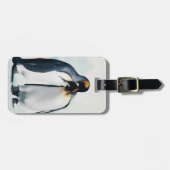 2羽の愛情深いペンギン ラゲッジタグ (正面横)