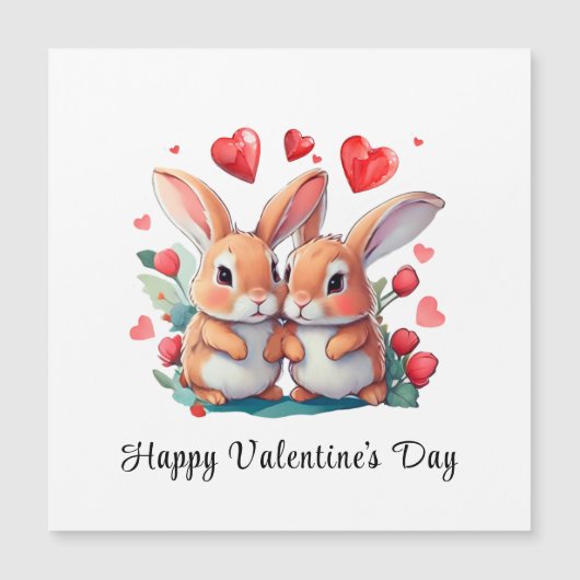 2羽の水おもしろい色のウサギ (正面)