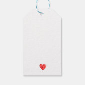 2羽の水おもしろい色のウサギ ギフトタグ (裏面)