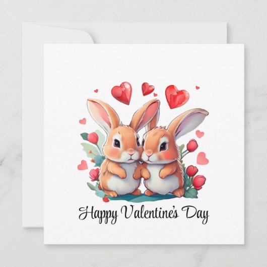 2羽の水おもしろい色のウサギ セーブザデート (正面)