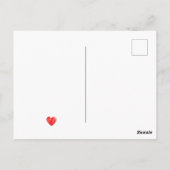 2羽の水おもしろい色のウサギ ポストカード (裏面)