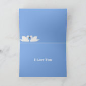 2羽の白鳥のハートクラシックポーズ カード (内部)