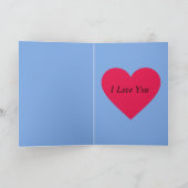 2羽の白鳥のハートバレンタインカード シーズンカード (内部)