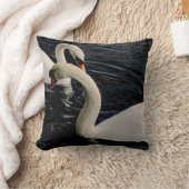 2羽の白鳥の湖 クッション (ブランケット)