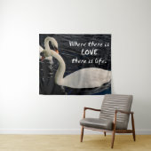 2羽の白鳥の湖 タペストリー (インサイチュ(横))