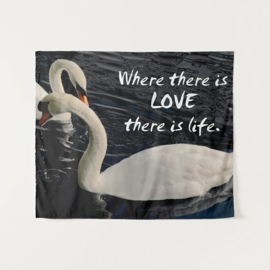 2羽の白鳥の湖 タペストリー (正面(横))