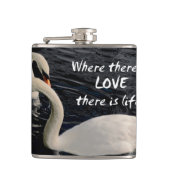 2羽の白鳥の湖 フラスク (正面)