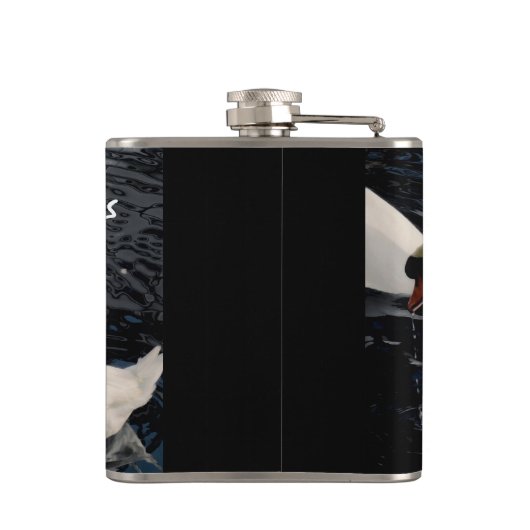 2羽の白鳥の湖 フラスク (裏面)