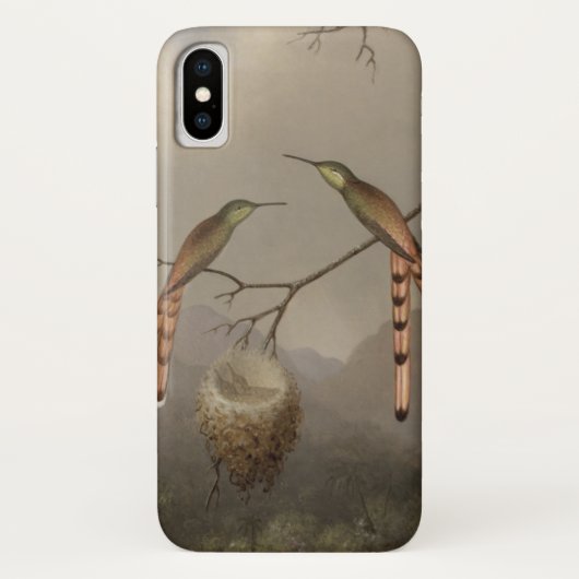 2羽の蜂(はち)鳥(と)と若い鳥 Case-Mate iPhoneケース (裏面)