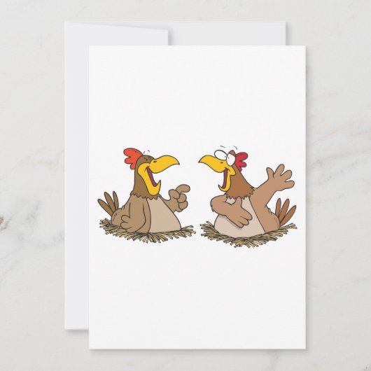2羽の話し鶏 招待状 (正面)