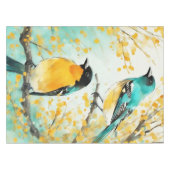 2羽の鳥が木の枝に座る テーブルクロス (正面(横))
