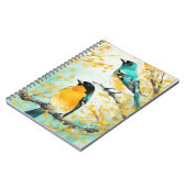 2羽の鳥が木の枝に座る ノートブック (左側)