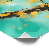 2羽の鳥が木の枝に座る ポスター (コーナー)