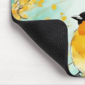2羽の鳥が木の枝に座る マウスパッド (コーナー)