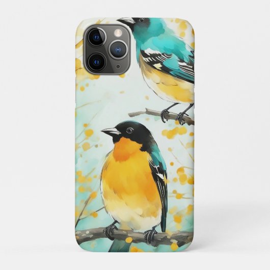 2羽の鳥が木の枝に座る Case-Mate iPhoneケース (裏)