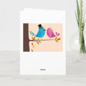 2羽の鳥が枝に | 秋サンキューカード サンキューカード (裏面)