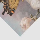 2羽の鳥とバタフライシャビーシックなデコップページ 薄葉紙 (詳細)