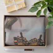 2羽の鳥とバタフライシャビーシックなデコップページ 薄葉紙 (ギフト)