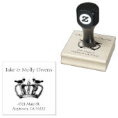 2羽の鳥と1羽のヴィンテージ ラバースタンプ (押印)